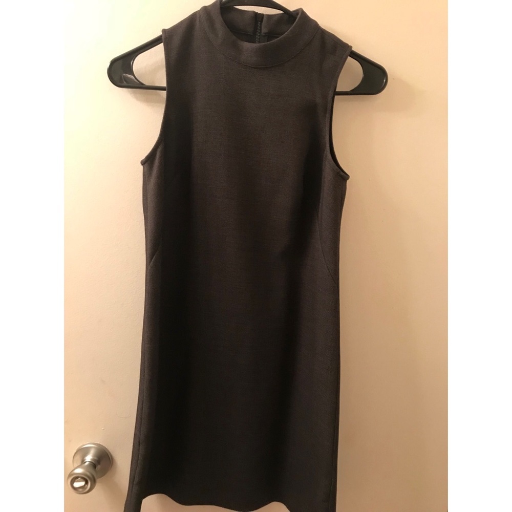 Loft Charcoal Turtleneck Shift Dress